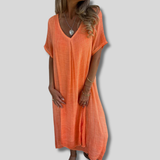 Kayla - Long cotton dress loose