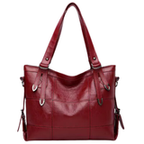 Women's leather handbag tote bag - anti-splash water