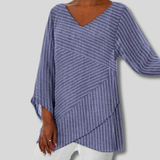 Zina - Women's Striped Long Sleeve Shirt