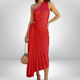 Amina - Irregularly pleated dress