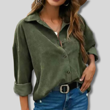 Effie - Classic casual corduroy blouse