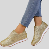 Mabel - Glitter slip-on sneaker with contrasting sole