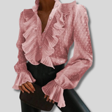 Zelie - Ruffled blouse with long sleeves