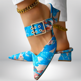 Chelsea - Rose - Painted Sandals with Heels