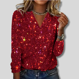 Guilia - Sparkling jumper with V-neckline