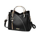 Stylish small handbag with heart zipper