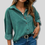 Effie - Classic casual corduroy blouse