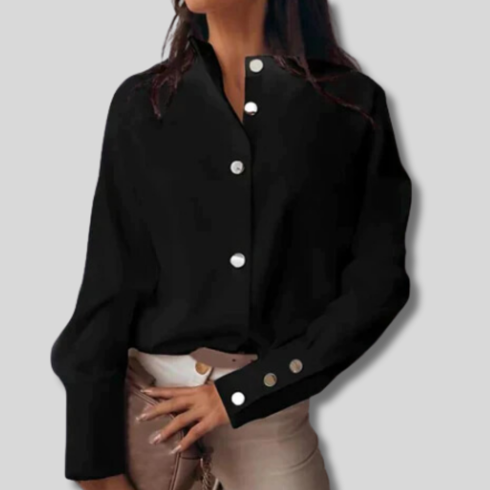 Serena - Buttoned long sleeve blouse