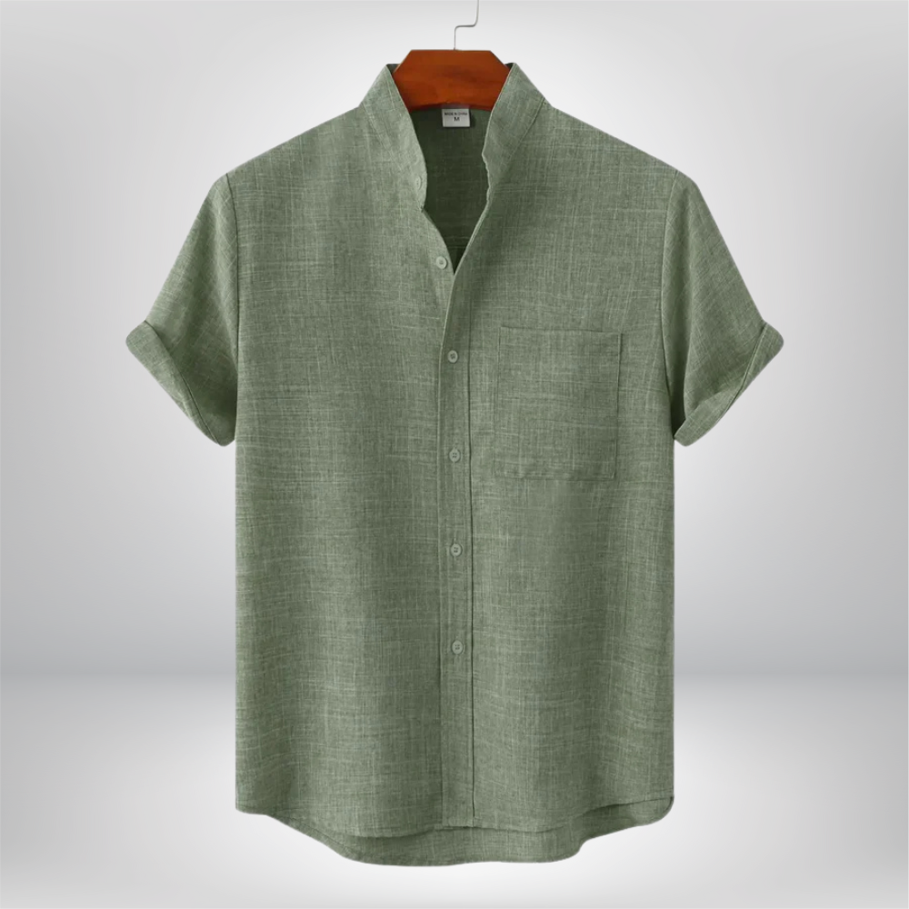 Chase - Casual Short - Sleeved Linen Shirt