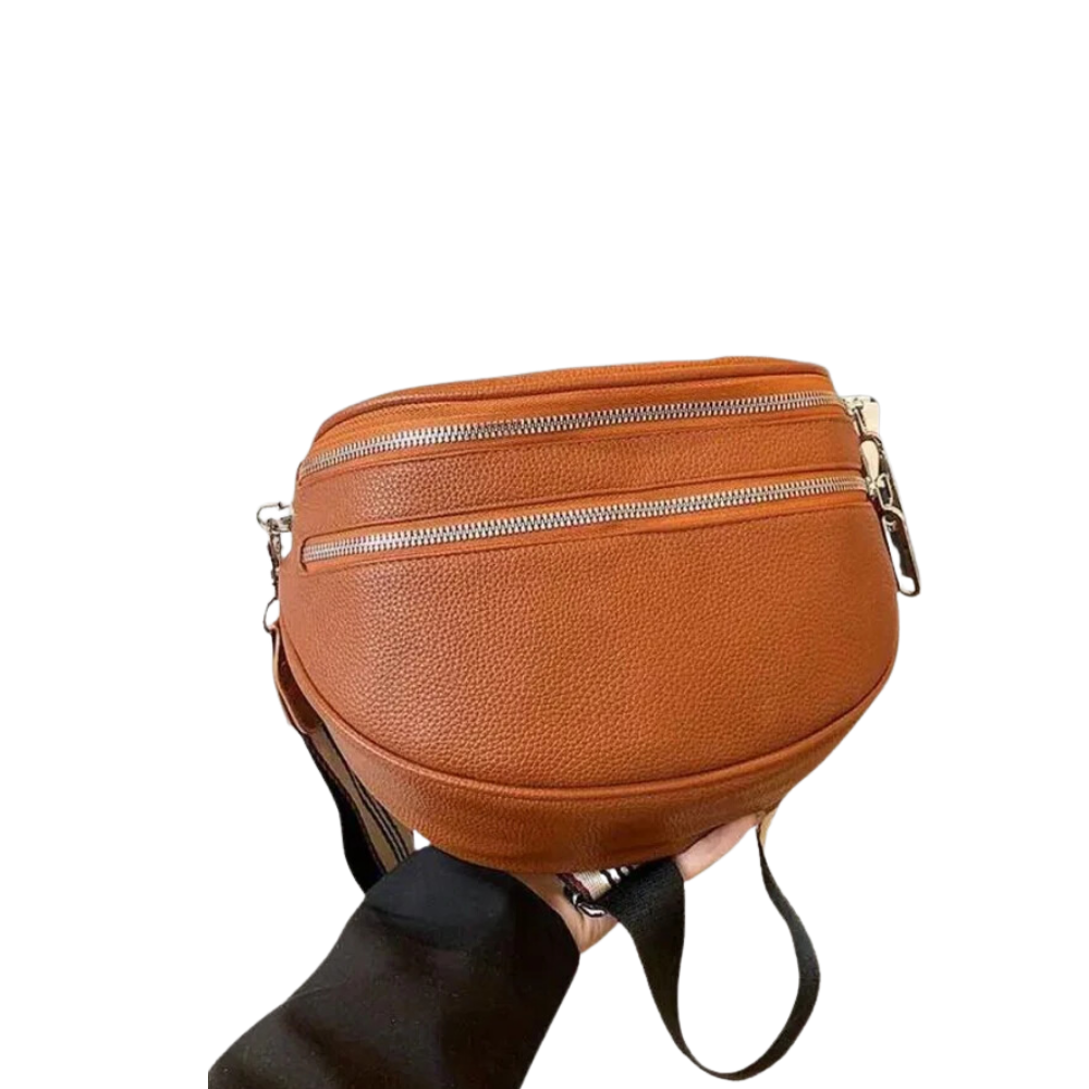 Double-zip crossbody bag