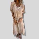 Kayla - Long cotton dress loose