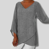 Zina - Women's Striped Long Sleeve Shirt