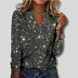 Guilia - Sparkling jumper with V-neckline