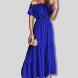 Talia - Elegant off shoulder maxi dress for women