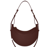 Stylish Crescent Leather Shoulder Bag with Adjustable Strap