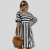 Lena - Striped sleeve dress