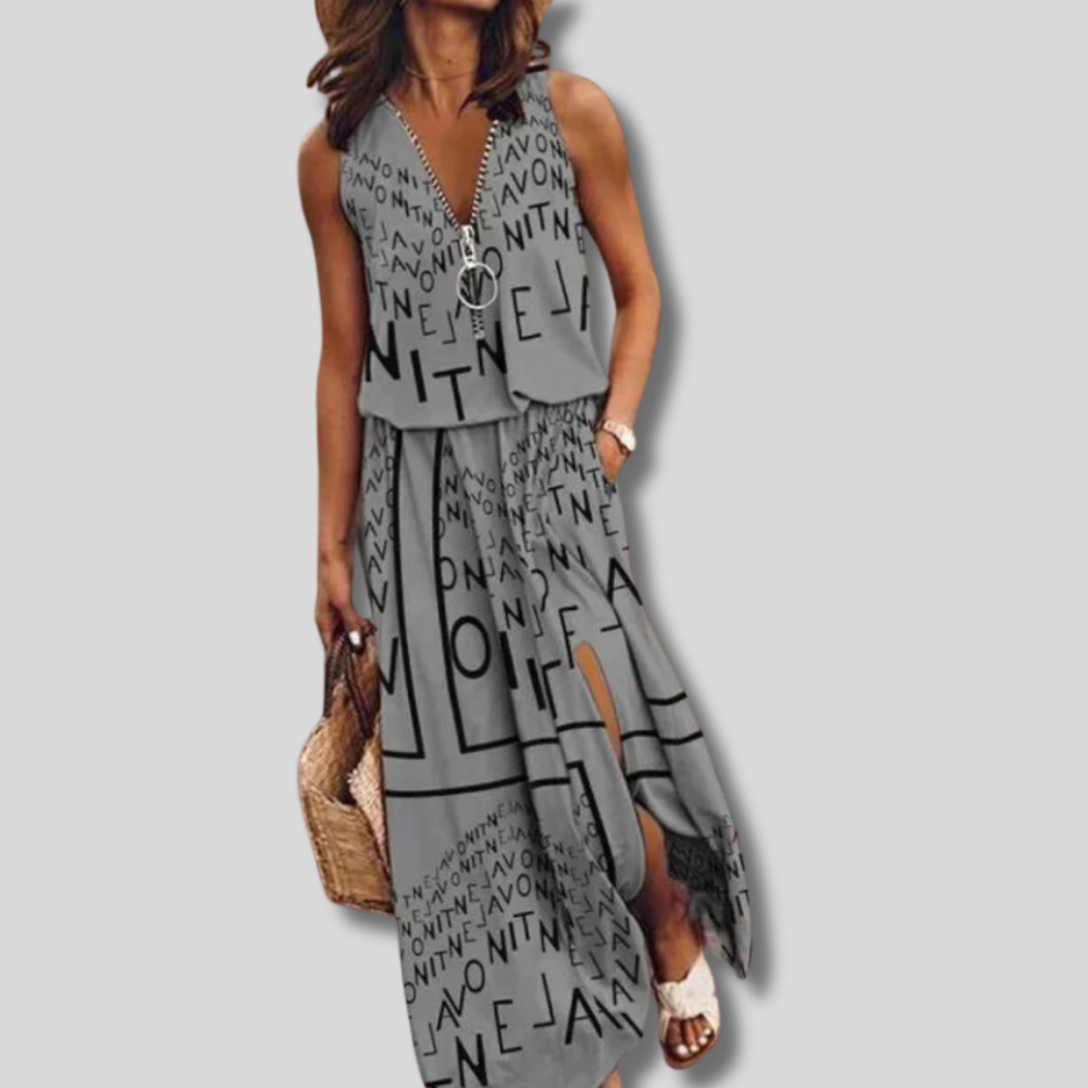 Teagan - Elegant women's print dress