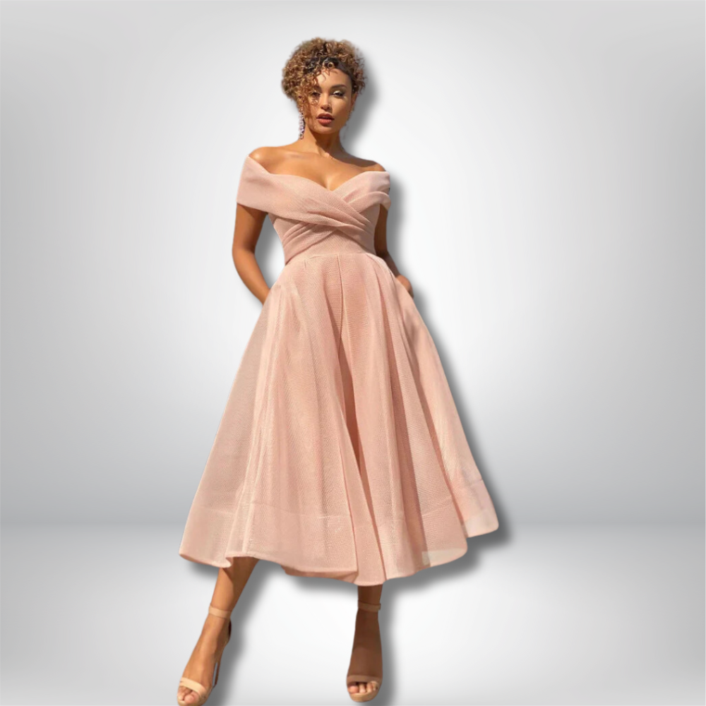 Dalila - Polished Party Nightdress Club Shoulderless Dress