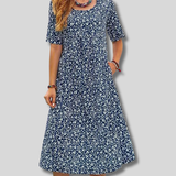 Beatrice - Floral short sleeve maxi dress with pockets