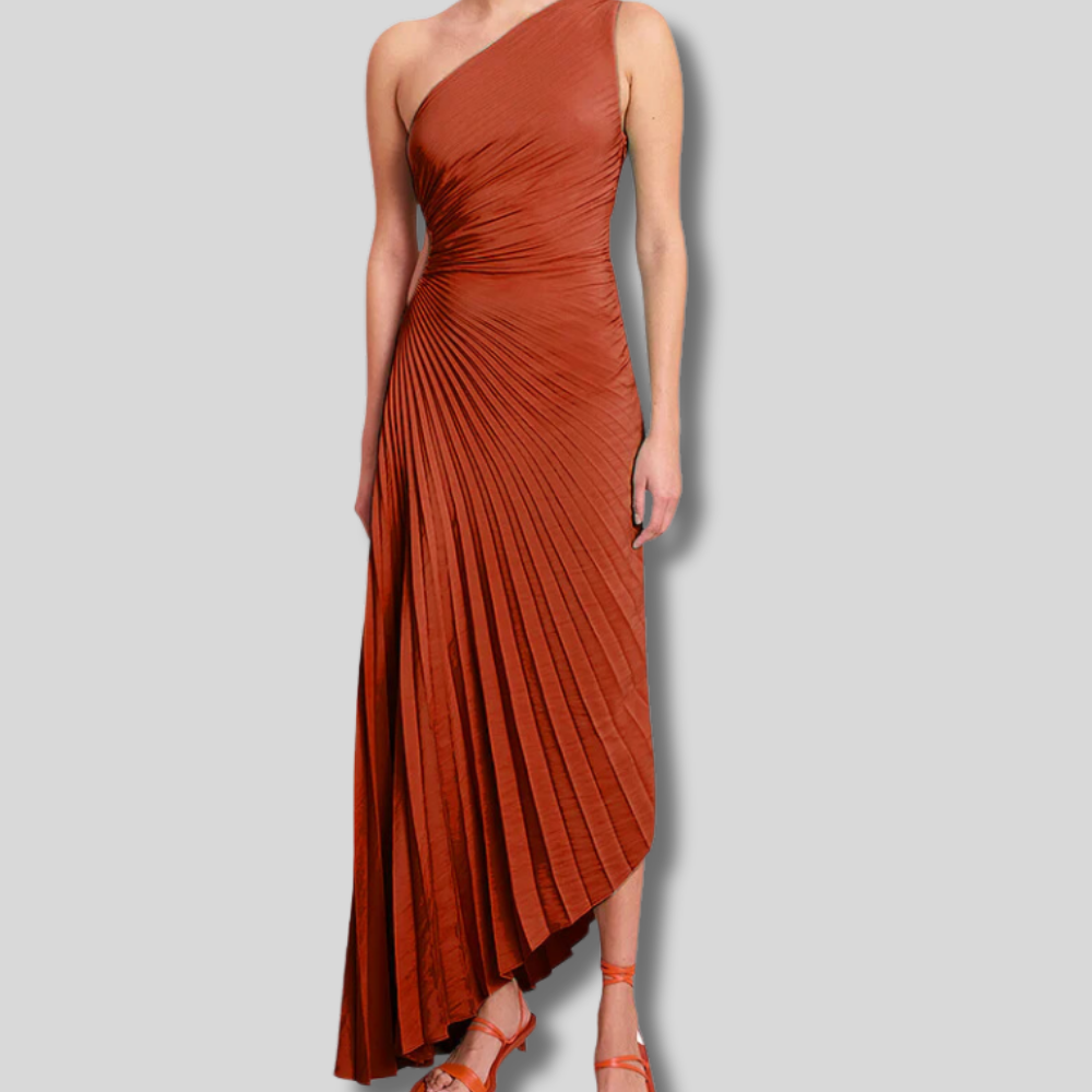 Tiffany - Elegant pleated maxi dress