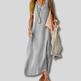 Charlotte - Women's Casual v-neck maxi dress