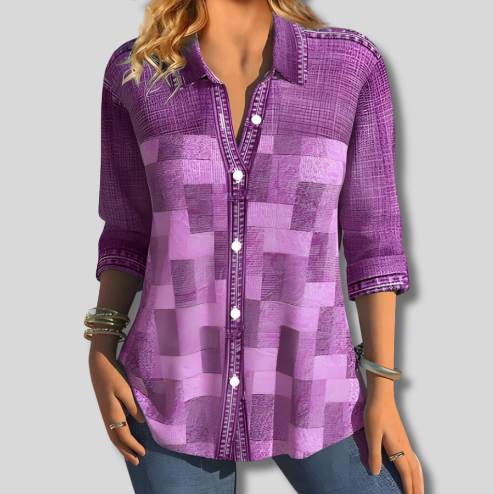 Liesbeth - Casual checked blouse