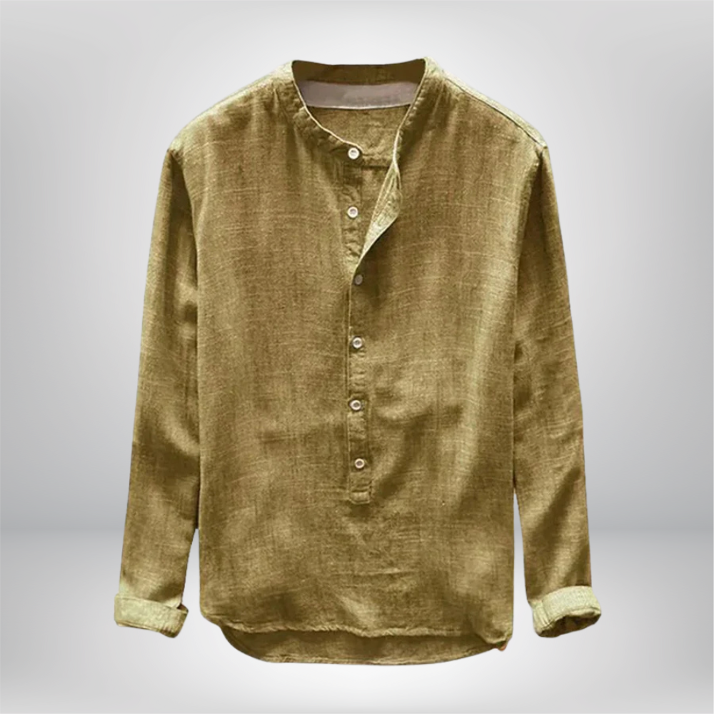 Jett - Long - Sleeved Linen Shirt