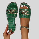 Edith - Mules with crocodile pattern