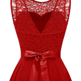 Midnight Waltz – Lace Bodice High-Low Dress