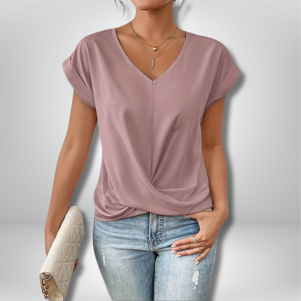 Sophie l Casual Top with Short Sleeves