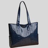 Chic Crocodile-Embossed Tote Bag For Women