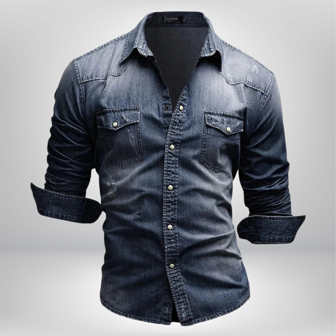 Leo - Retro Denim Shirt