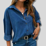 Effie - Classic casual corduroy blouse