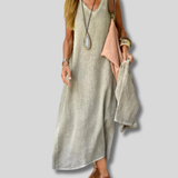 Charlotte - Women's Casual v-neck maxi dress