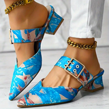 Chelsea - Rose - Painted Sandals with Heels