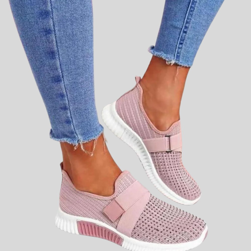 Women's Breathable Casual Shoes – Lightweight, Orthopedic Support, Glitter Accents – Ideal for Daily Wear and Sports Activities, Available in Multiple Colors