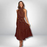 Zuri - Elegant long polka dress