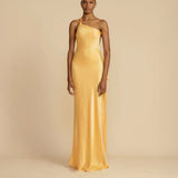 Golden Hour – Backless Tie Maxi Dress