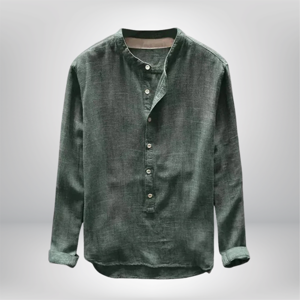 Jett - Long - Sleeved Linen Shirt