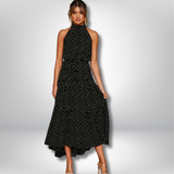 Zuri - Elegant long polka dress