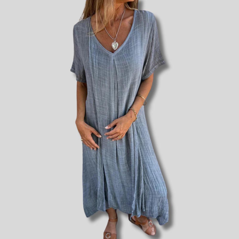 Kayla - Long cotton dress loose