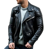 Gilbert - Leather biker jacket