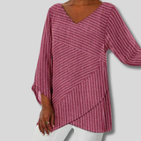 Zina - Women's Striped Long Sleeve Shirt