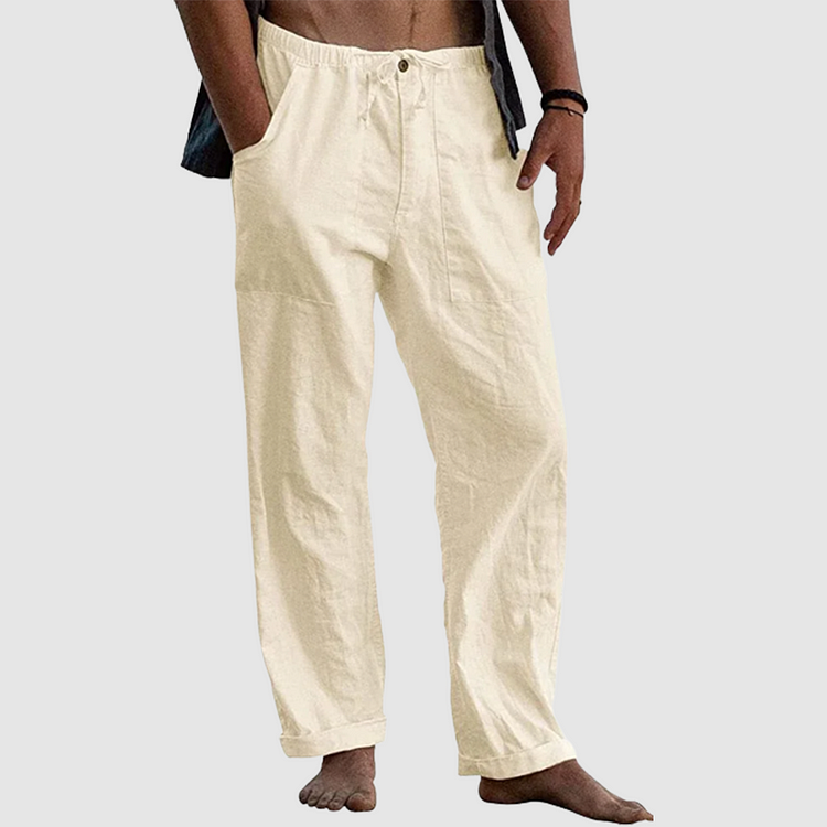 Adam - Linen beach trousers for men, loose fit