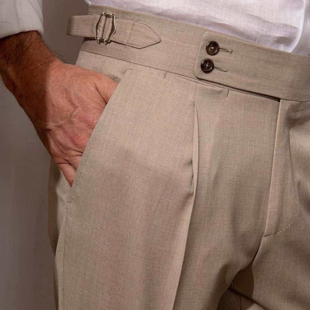 Benjamin - Beige Linen Trousers