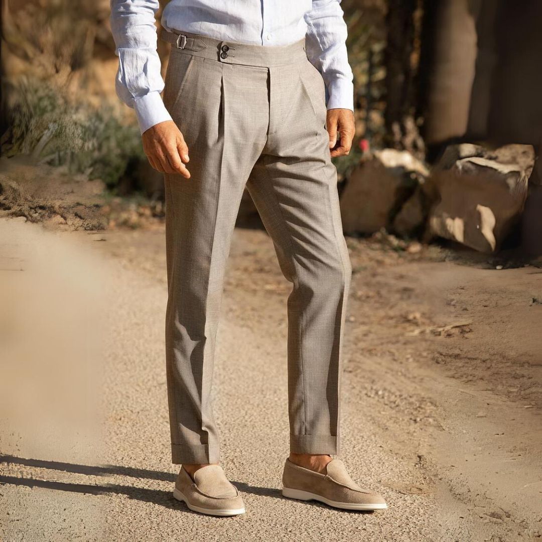 Benjamin - Beige Linen Trousers