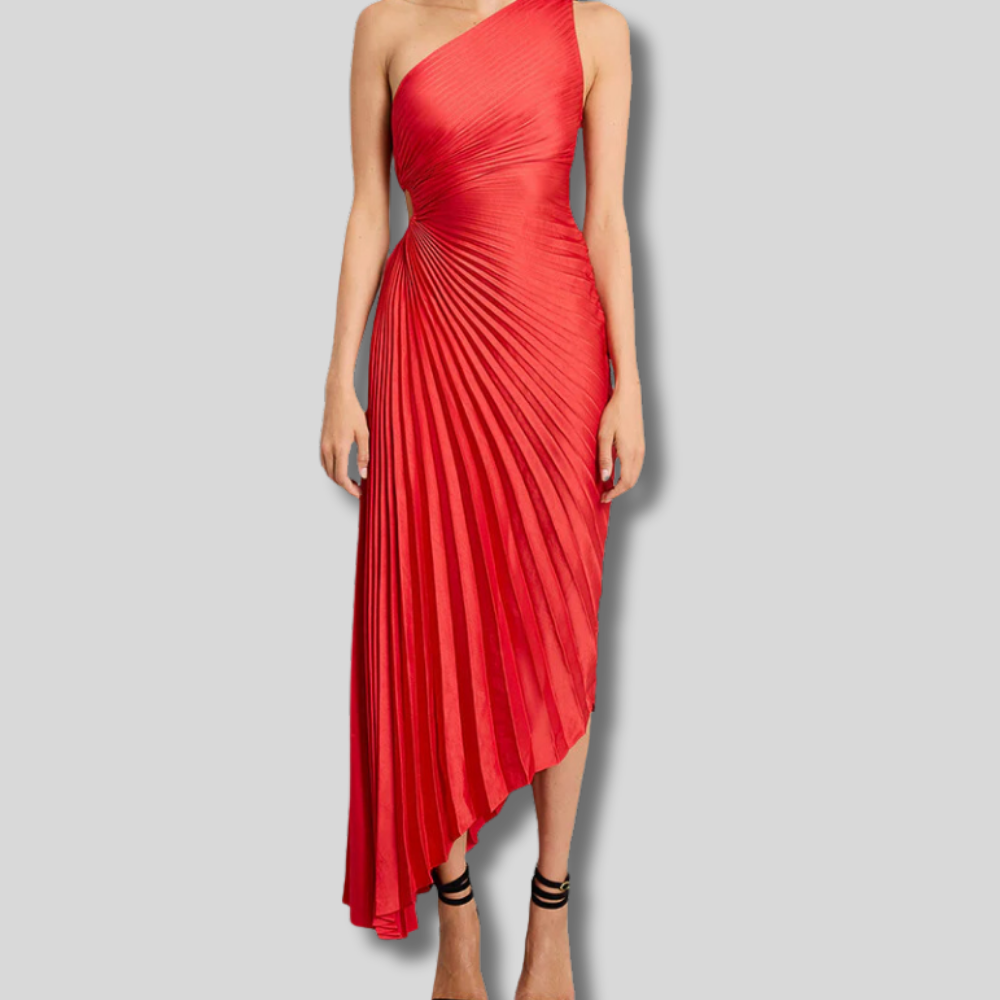 Tiffany - Elegant pleated maxi dress