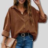 Effie - Classic casual corduroy blouse