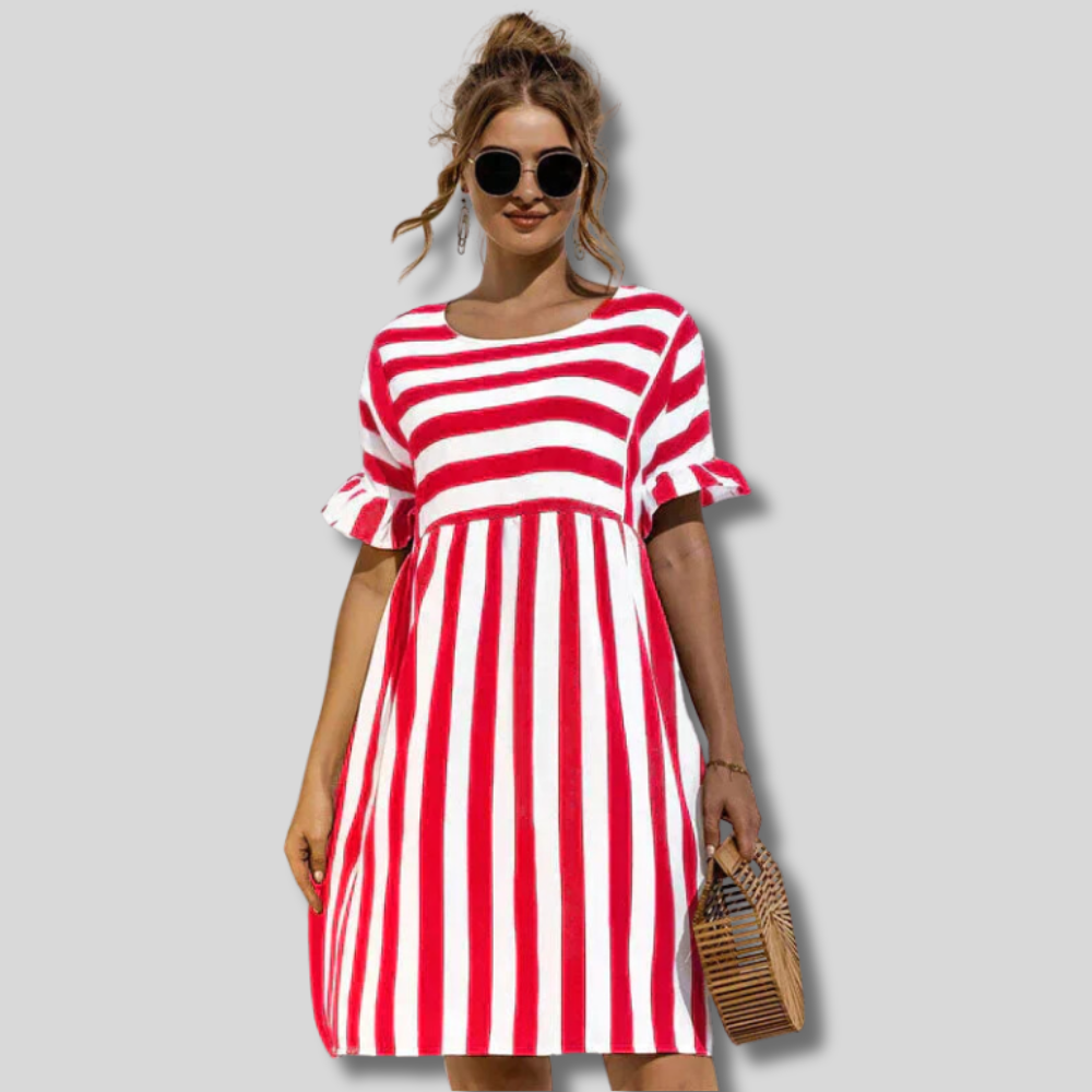 Lena - Striped sleeve dress