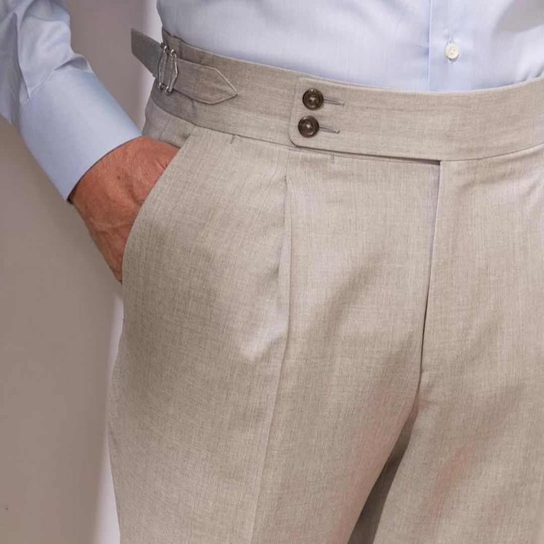 Benjamin - Beige Linen Trousers